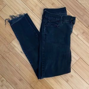 Mother Stunner Zip Ankle Step Fray Jeans